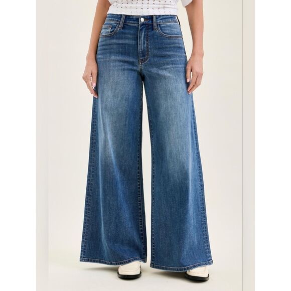 Judy Blue Denim - Judy Blue High Waist Palazzo Wide Leg High-Rise Women's Jeans